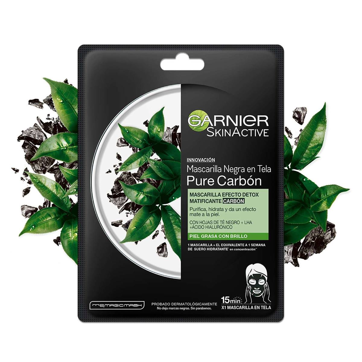 Garnier mascarilla piel mixta a grasa carbon